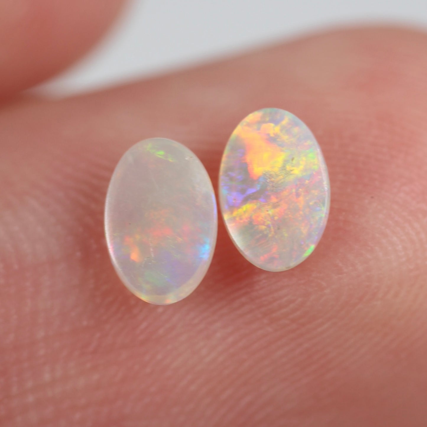 0.46ct (6x4x1.6mm) Crystal Opal Pair