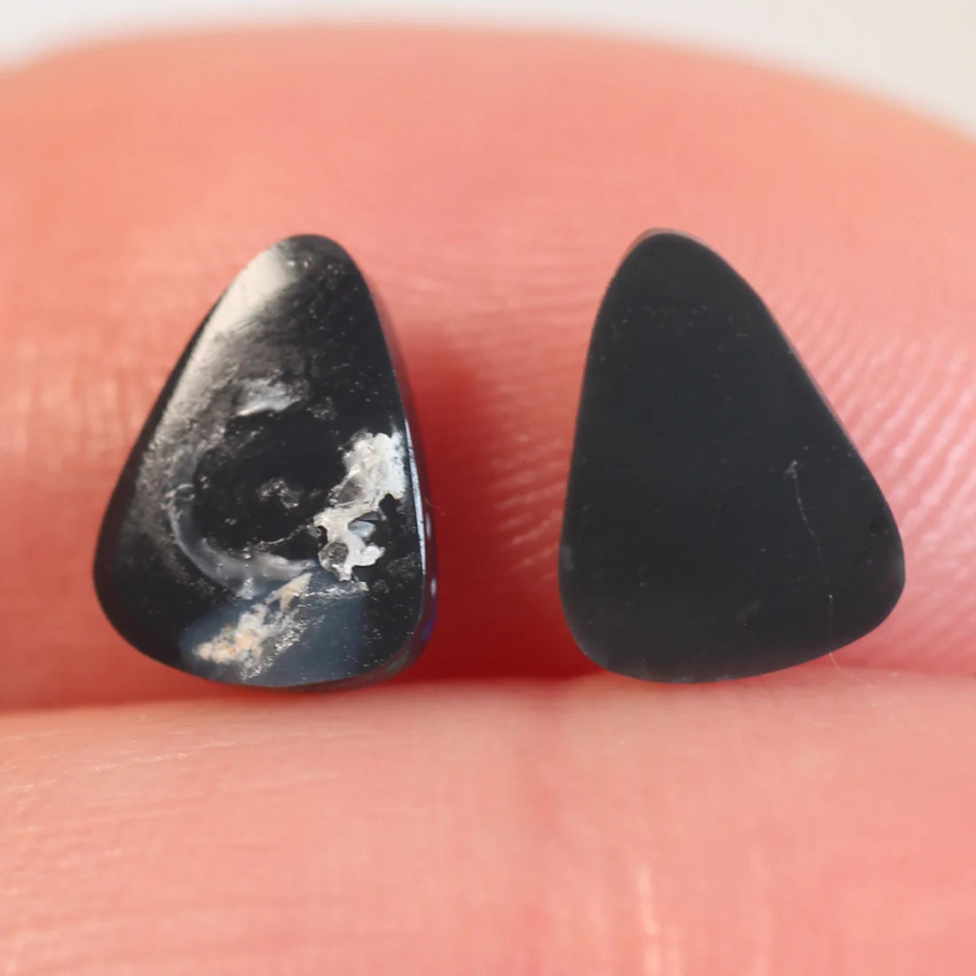 1.5ct (8x6x2mm) Black Opal Pair