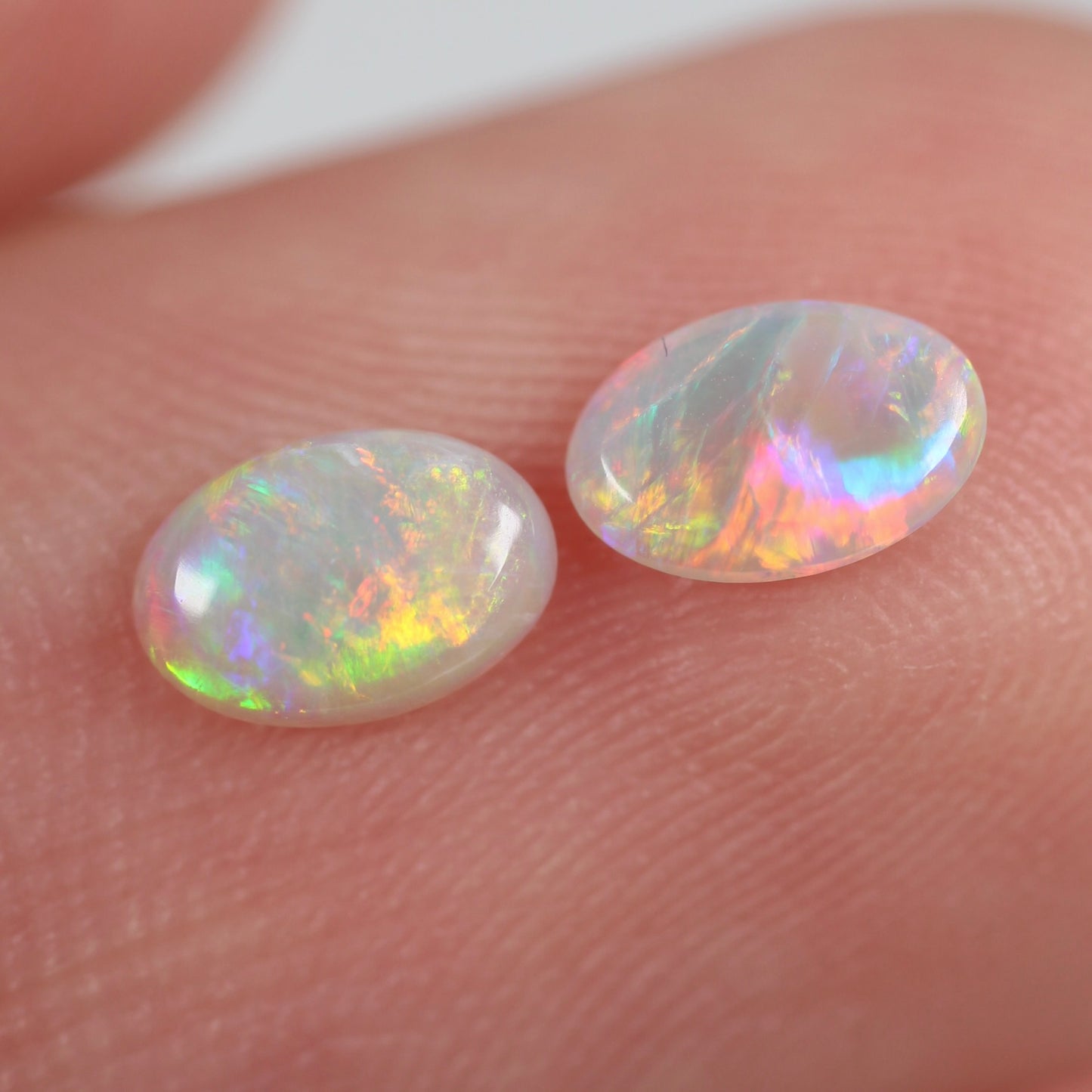 0.46ct (6x4x1.6mm) Crystal Opal Pair