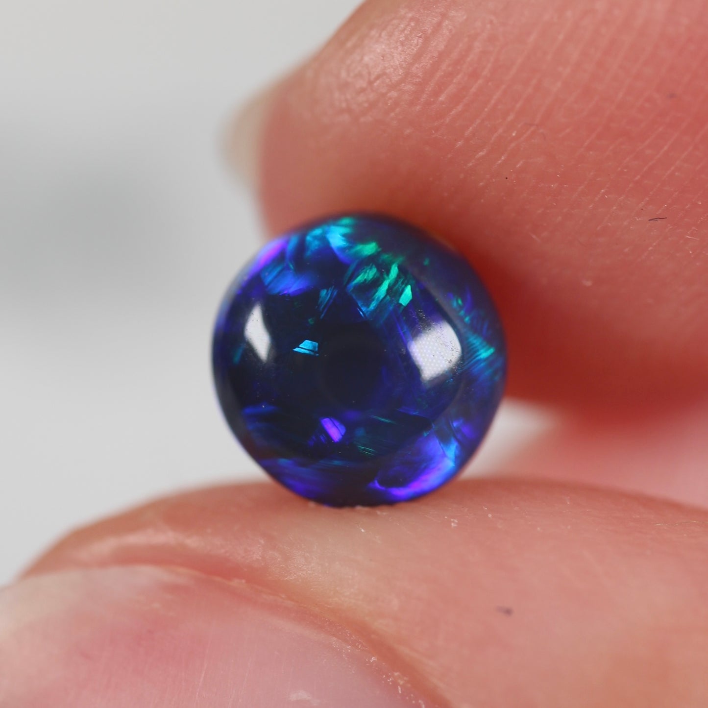 1.11ct (6.8x6.6x4.0mm) Black Opal