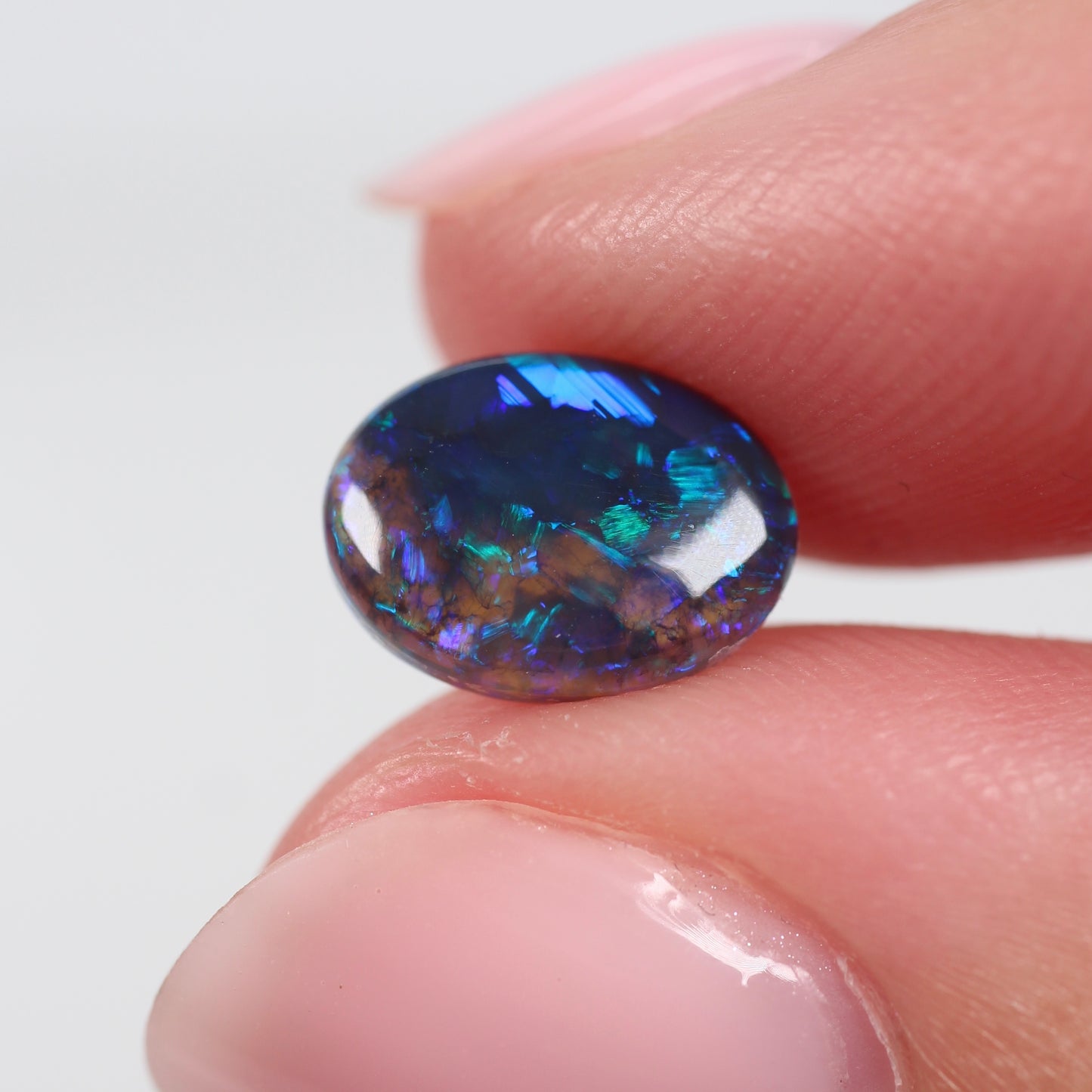 1.23cts (9.5x7.2.7mm) Black Opal