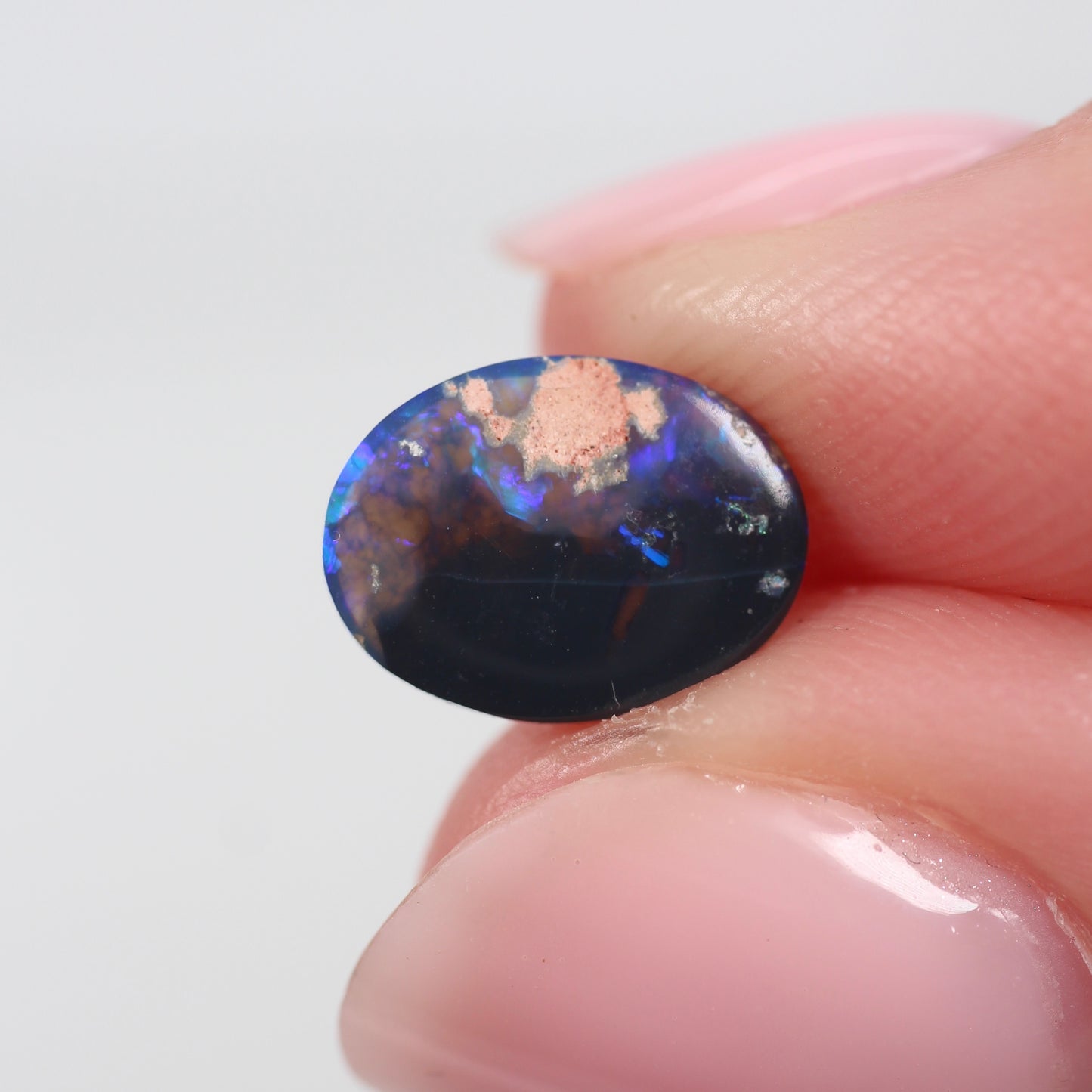 1.23cts (9.5x7.2.7mm) Black Opal