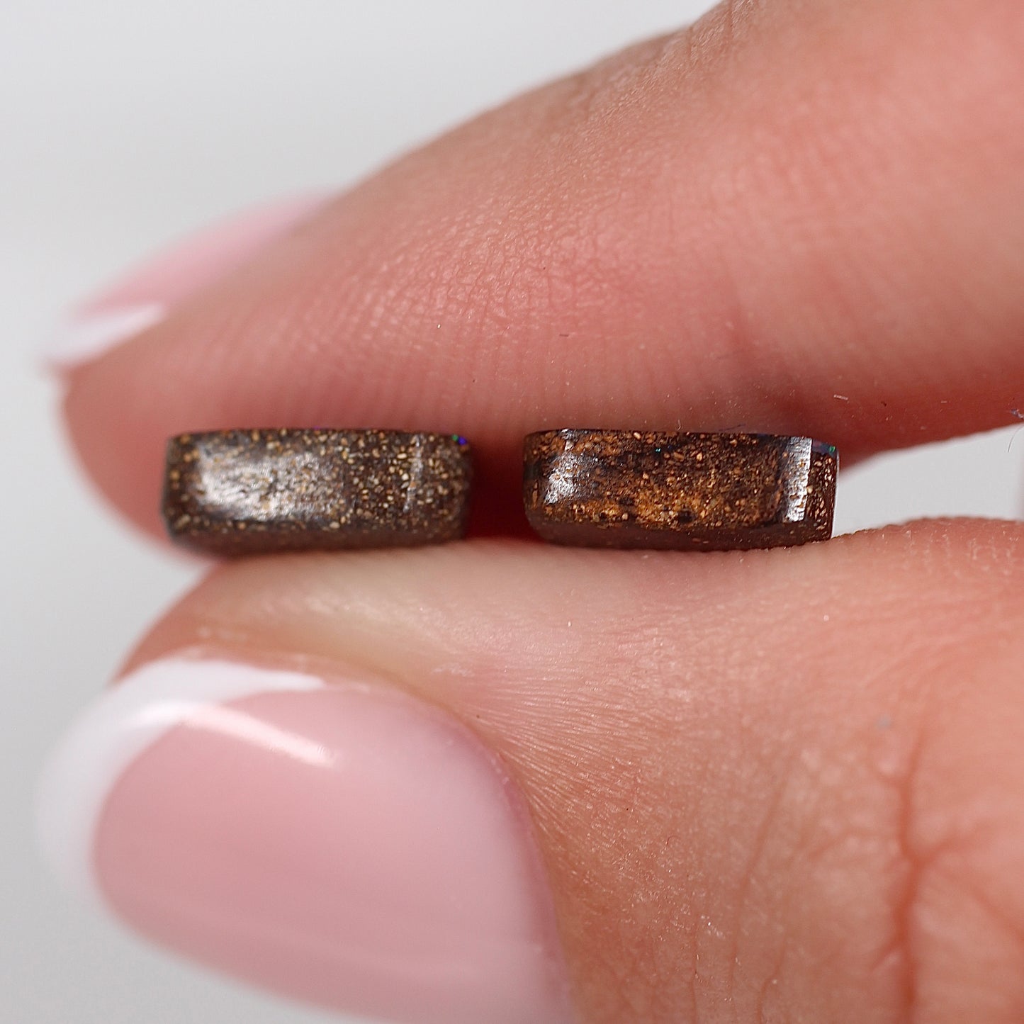4.05ct (8.1 x 8.3 x 2.9mm) Boulder Opal Pair