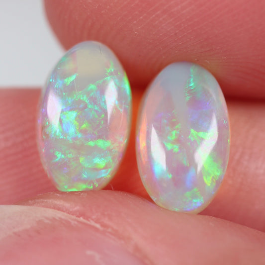 2.58ct (10x6x3.2mm) Crystal Opal Pair