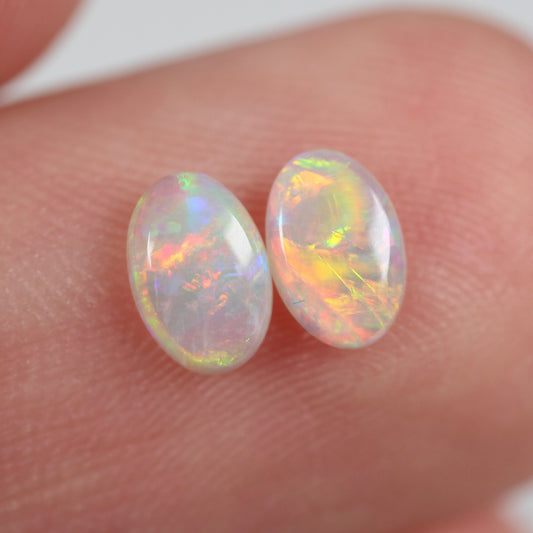 0.46ct (6x4x1.6mm) Crystal Opal Pair