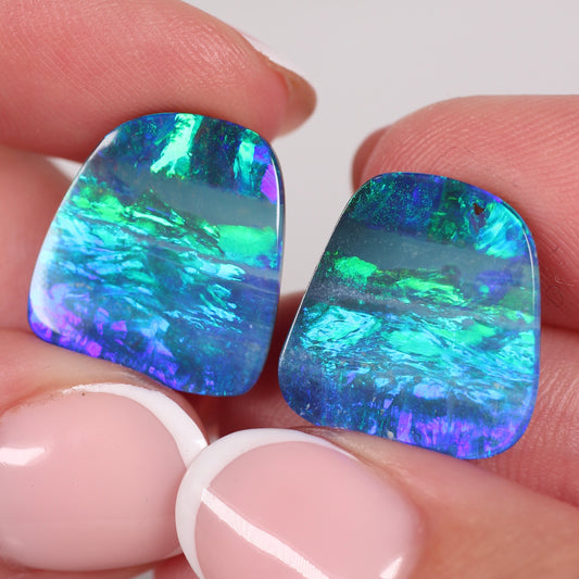 23.10ct (17.25x16.02x5.08mm) Boulder Opal Pair